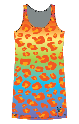 Amur Leopard Kids Rainbow tank dress