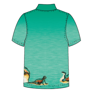 Marine Iguana Adult short sleeve button polo