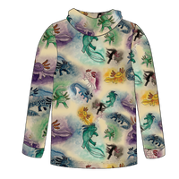 Axolotl Kids long sleeve hooded shirt