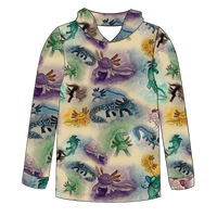 Axolotl Kids long sleeve hooded shirt