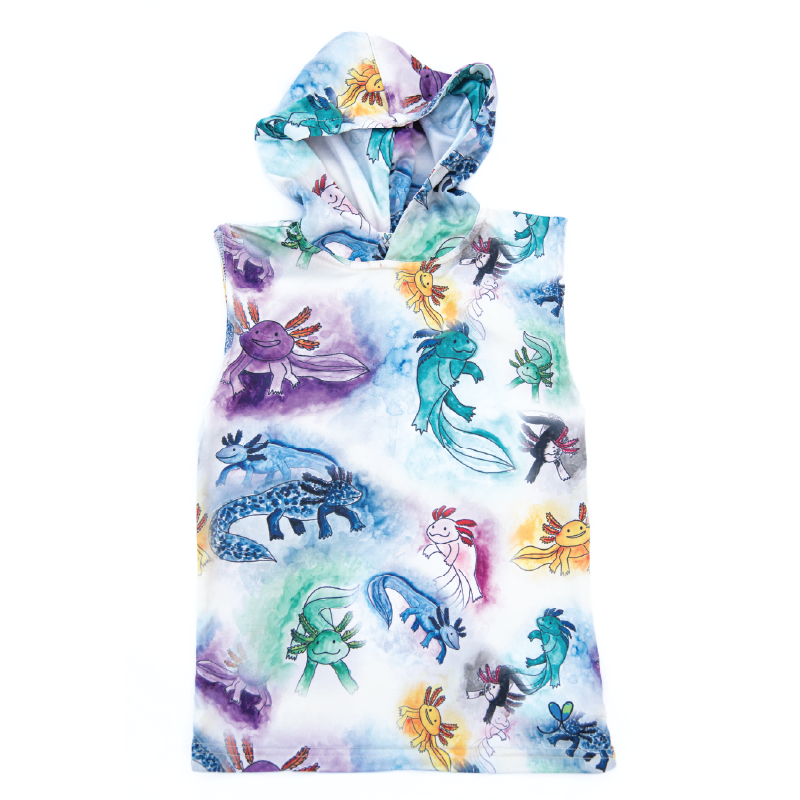 Axolotl Kids Sleeveless hooded shirt
