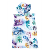 Axolotl Kids Sleeveless hooded shirt