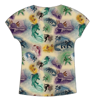 Axolotl Womens Short Sleeve Scoop Neck Shirt