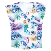 Axolotl Womens Short Sleeve Scoop Neck Shirt