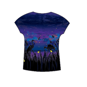 LIMITED EDITION- Fireflies Womens Short Sleeve Scoop Neck Shirt