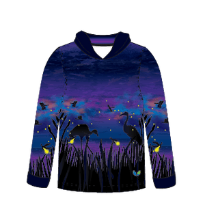 LIMITED EDITION- Fireflies Kids long sleeve hooded shirt