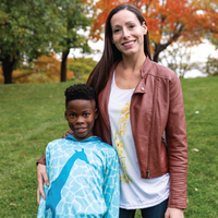 Giraffe Bright Teal Kids long sleeve hooded shirt