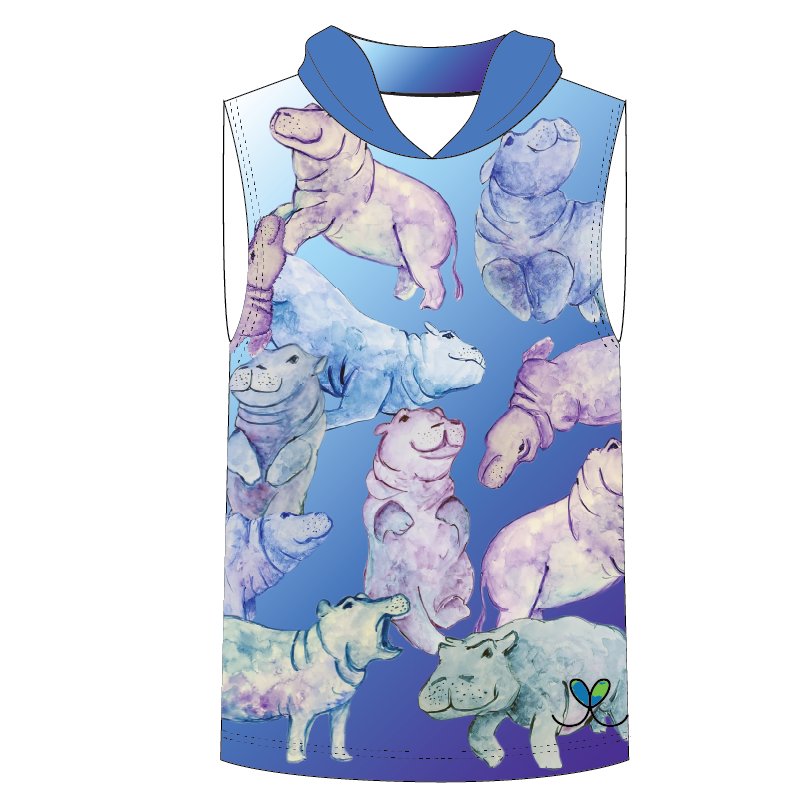 Hippo Kids Sleeveless hooded shirt