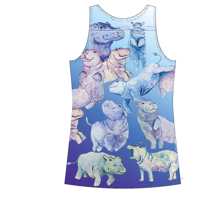 Hippo Womens Tank Top