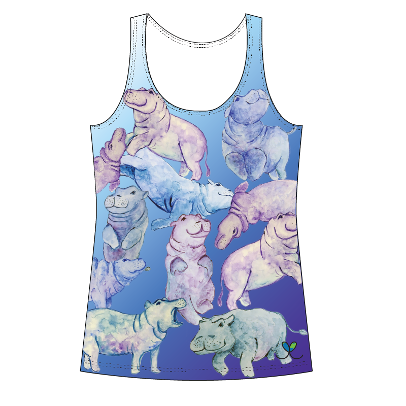 Hippo Womens Tank Top