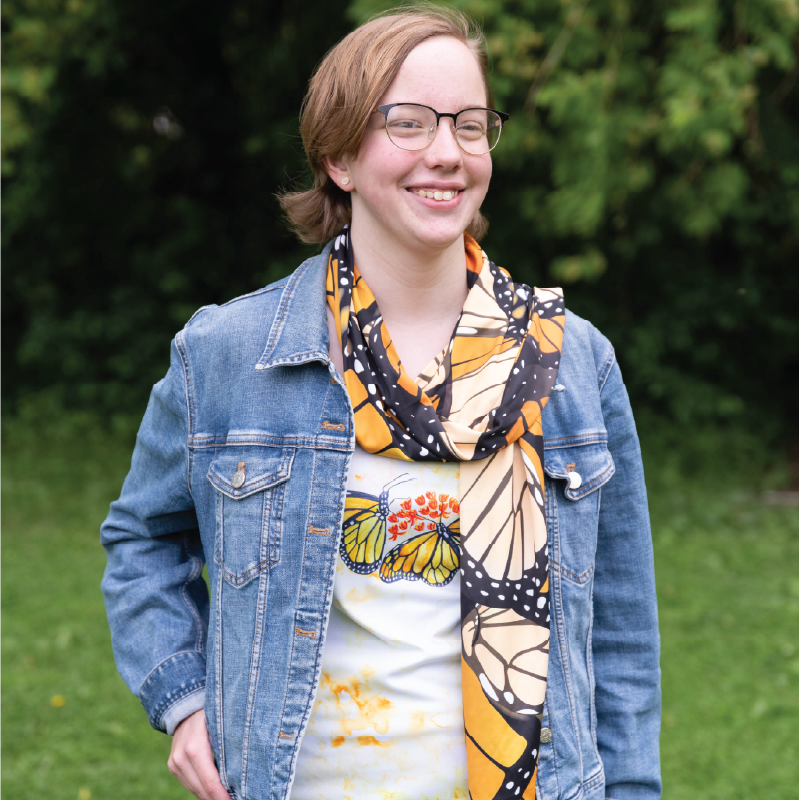 Monarch Butterfly scarf