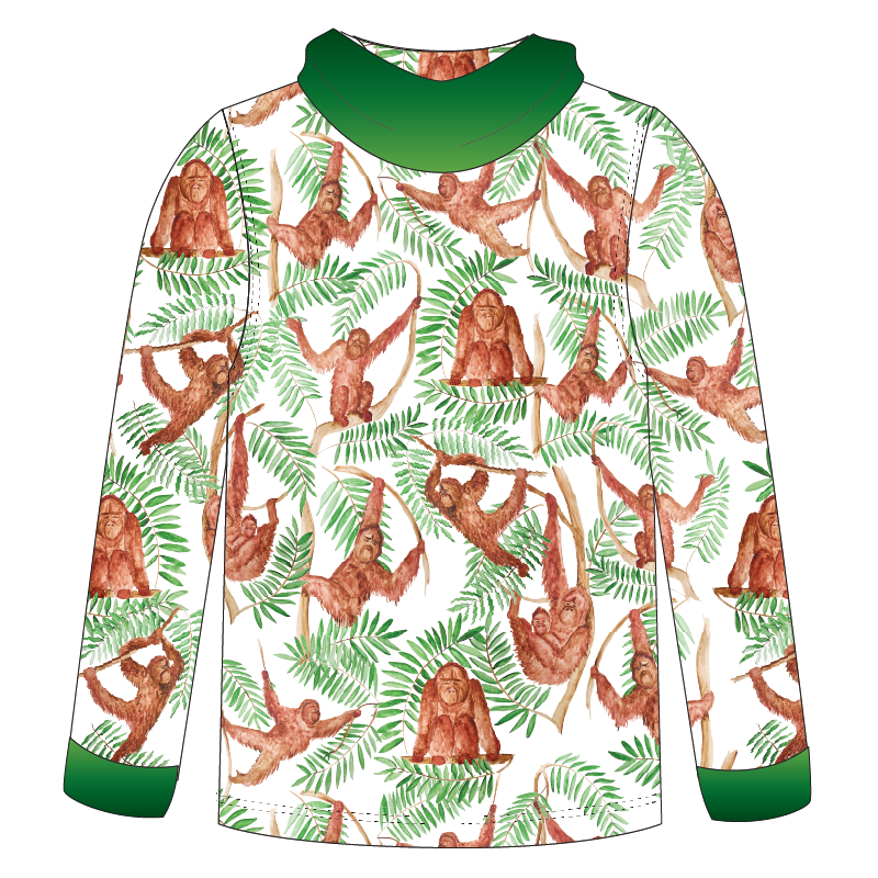 LIMITED EDITION- Orangutan Kids long sleeve hooded shirt