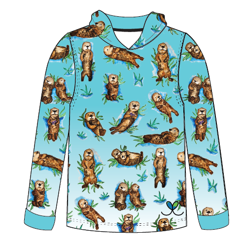 Otter Kids long sleeve hooded shirt