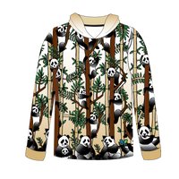 Panda Kids long sleeve hooded shirt