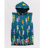 Sea horse Kids Sleeveless hooded shirt