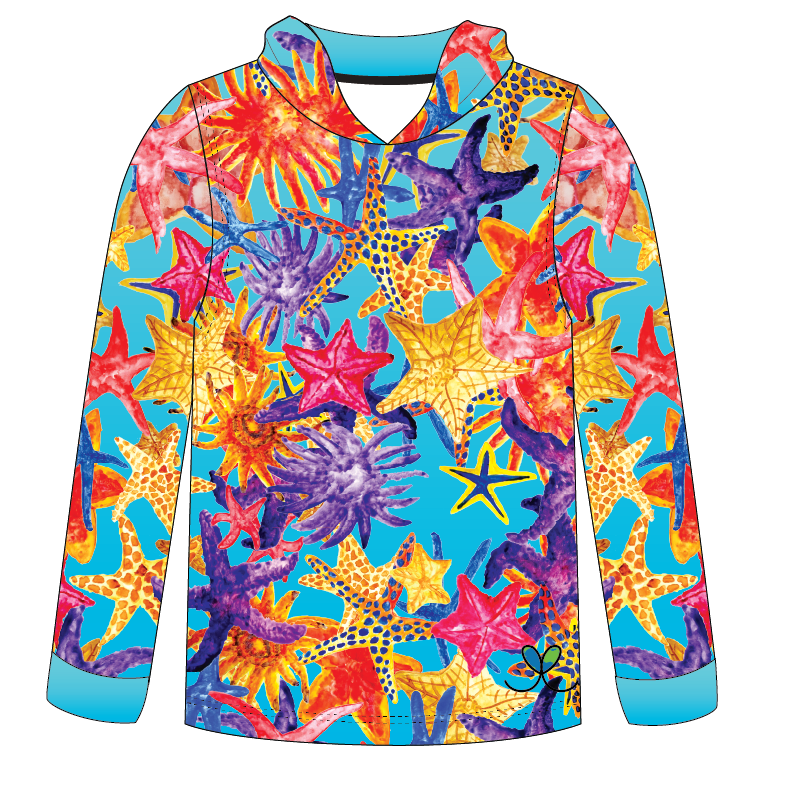 Sea Star Kids long sleeve hooded shirt