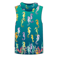 Sea horse Kids Sleeveless hooded shirt