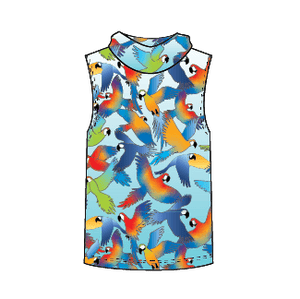 LIMITED EDITION- Macaw Kids Sleeveless hooded shirt
