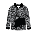 Black Rhinoceros All Natural Kids Long Sleeve  hooded shirt
