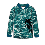 Sea Turtle Kids Long sleeve hooded shirt