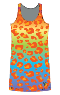 Amur Leopard Kids Rainbow tank dress