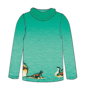 LIMITED EDITION- Marine Iguana Adult Long sleeve hooded shirt