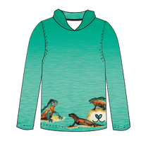 LIMITED EDITION- Marine Iguana Adult Long sleeve hooded shirt