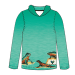 LIMITED EDITION- Marine Iguana Adult Long sleeve hooded shirt