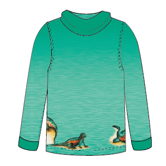 Marine Iguana Kids long sleeve hooded shirt