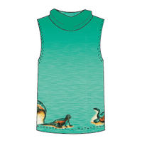 Marine Iguana Kids Sleeveless hooded shirt