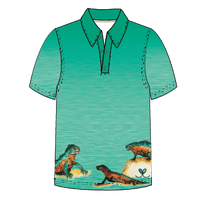 LIMITED EDITION- Marine Iguana Adult short sleeve button polo