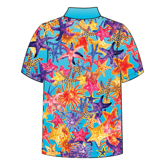 LIMITED EDITION- Sea Star Adult short sleeve button polo