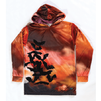 Bats Adult Long sleeve hooded shirt