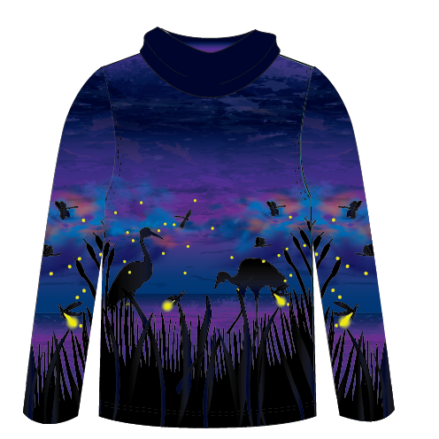 Fireflies Adult Long sleeve hooded shirt