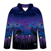 Fireflies Adult Long sleeve hooded shirt
