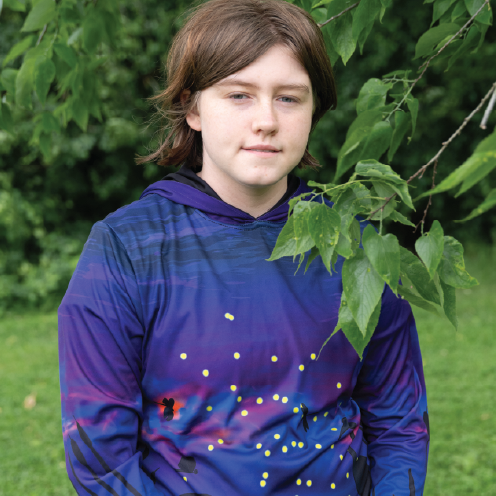 Fireflies Adult Long sleeve hooded shirt