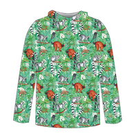 Lemur Adult Long sleeve hooded shirt