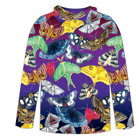 Moths Adult Long sleeve hooded shirt
