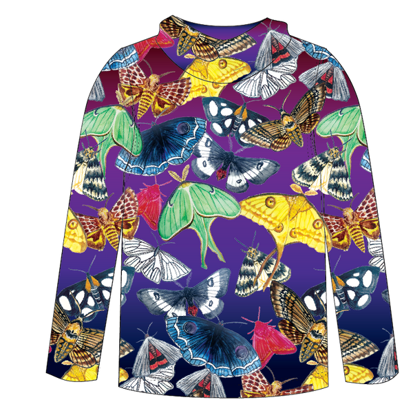 Moths Adult Long sleeve hooded shirt