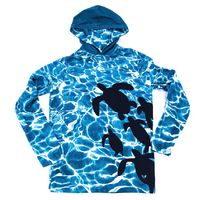 Sea Turtle Adult Long sleeve hooded shirt