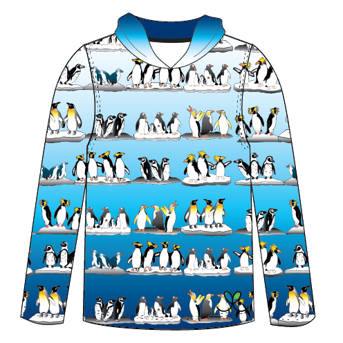 Penguin Adult Long sleeve hooded shirt