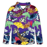 Moths Adult Long sleeve hooded shirt