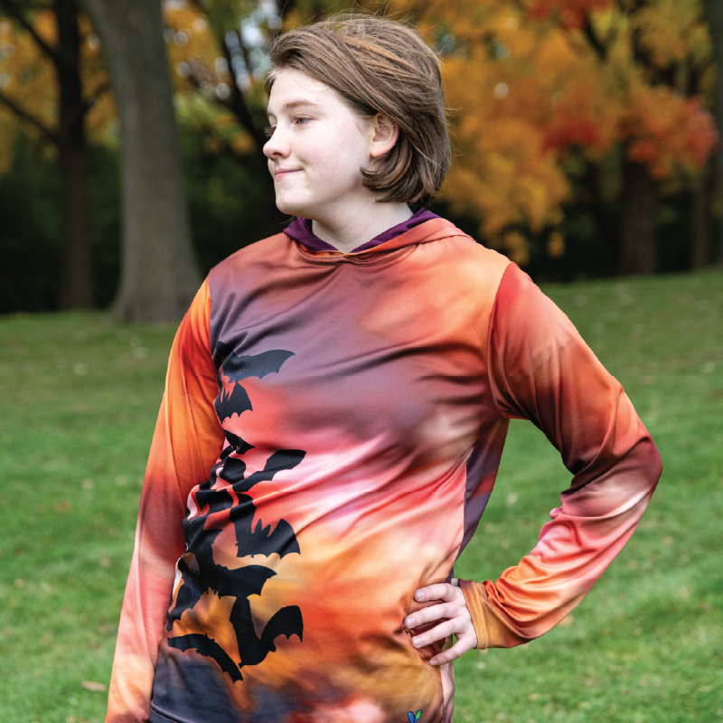 Bats Adult Long sleeve hooded shirt