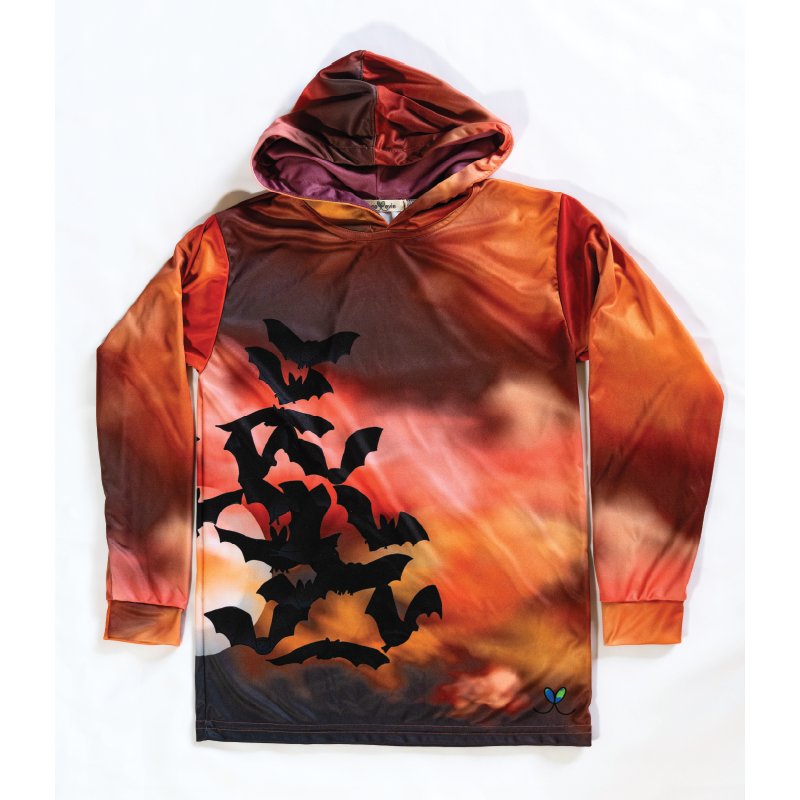 Bats Kids long sleeve hooded shirt