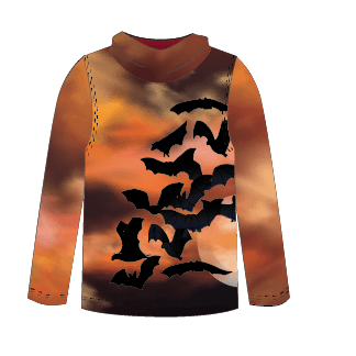Bats Adult Long sleeve hooded shirt