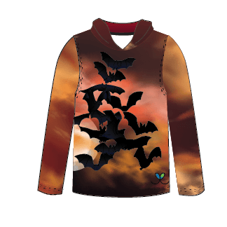LIMITED EDITION- Bats Adult Long sleeve hooded shirt