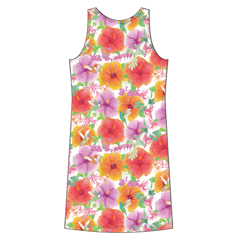 Hummingbird Kids tank dress with pockets