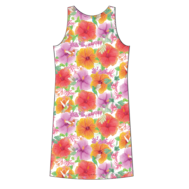 Hummingbird Kids tank dress with pockets