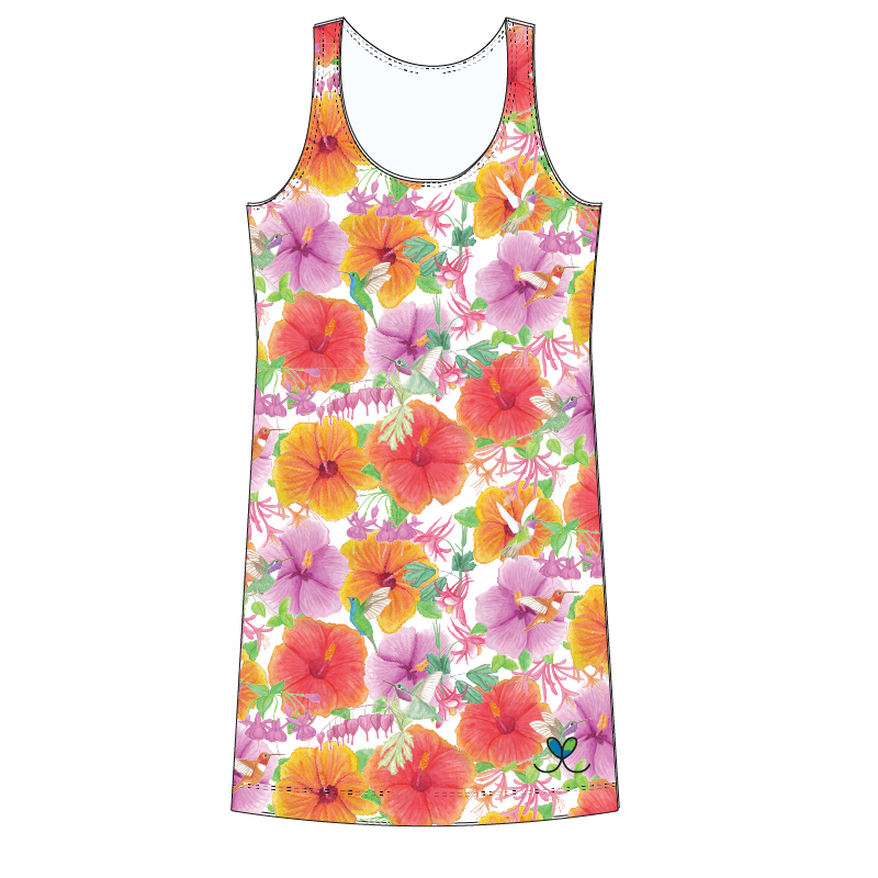 Hummingbird Kids tank dress with pockets