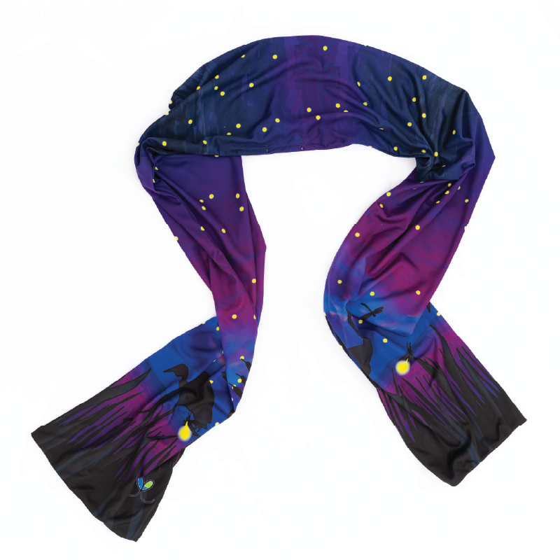Fireflies and Whooping Cranes scarf